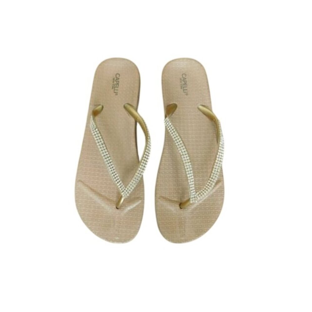 CApelli Size 11 Rubber Flat Bling Flip Flop Thong Style Sandals